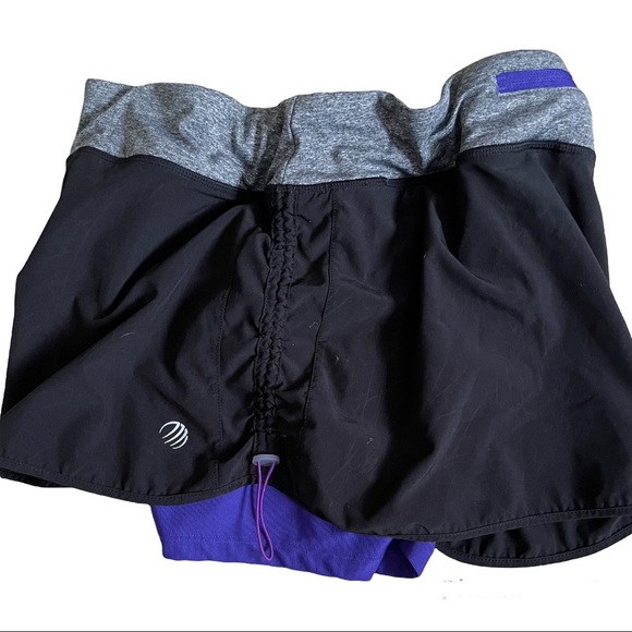 MPG lightweight charcoal running/walking athletic shorts and black skirt sz med - Picture 12 of 16